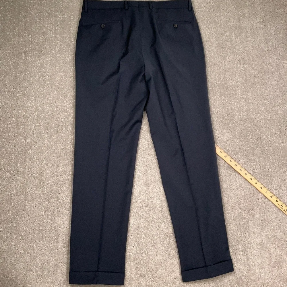 Lauren Ralph Lauren Dress Pants Men 34W 32L Navy Blue High Performance Wool